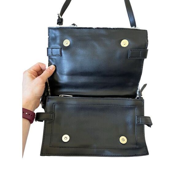 ZARA QUILTED CITY BAG Blogger’s Favourite Leather Sherpa - Picture 9 of 16